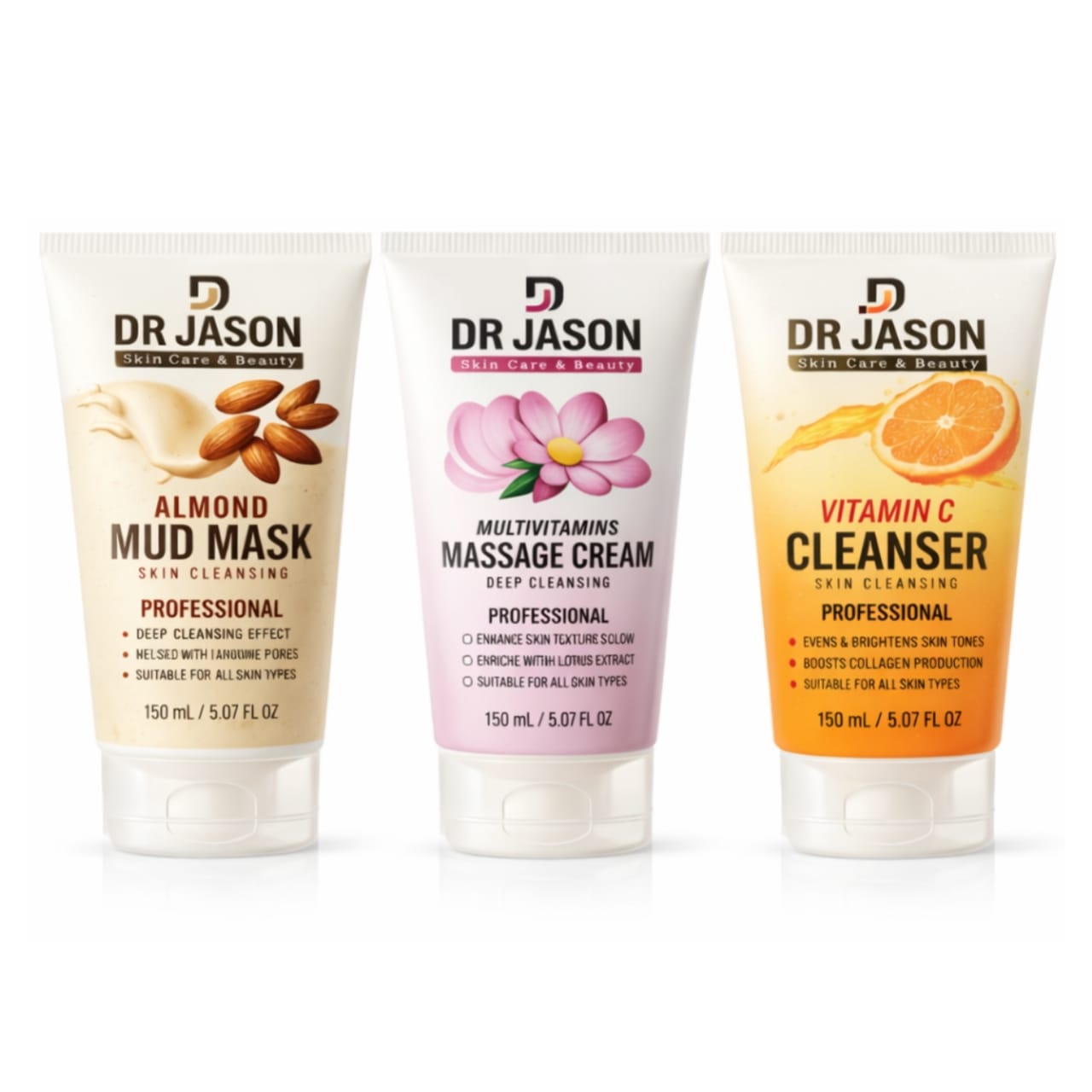 Dr Jason Detox & Rejuvenation Kit – Mud Mask, Vitamin C Cleanser Cream & Multivitamin Massage Cream Facial Kit in Pakistan