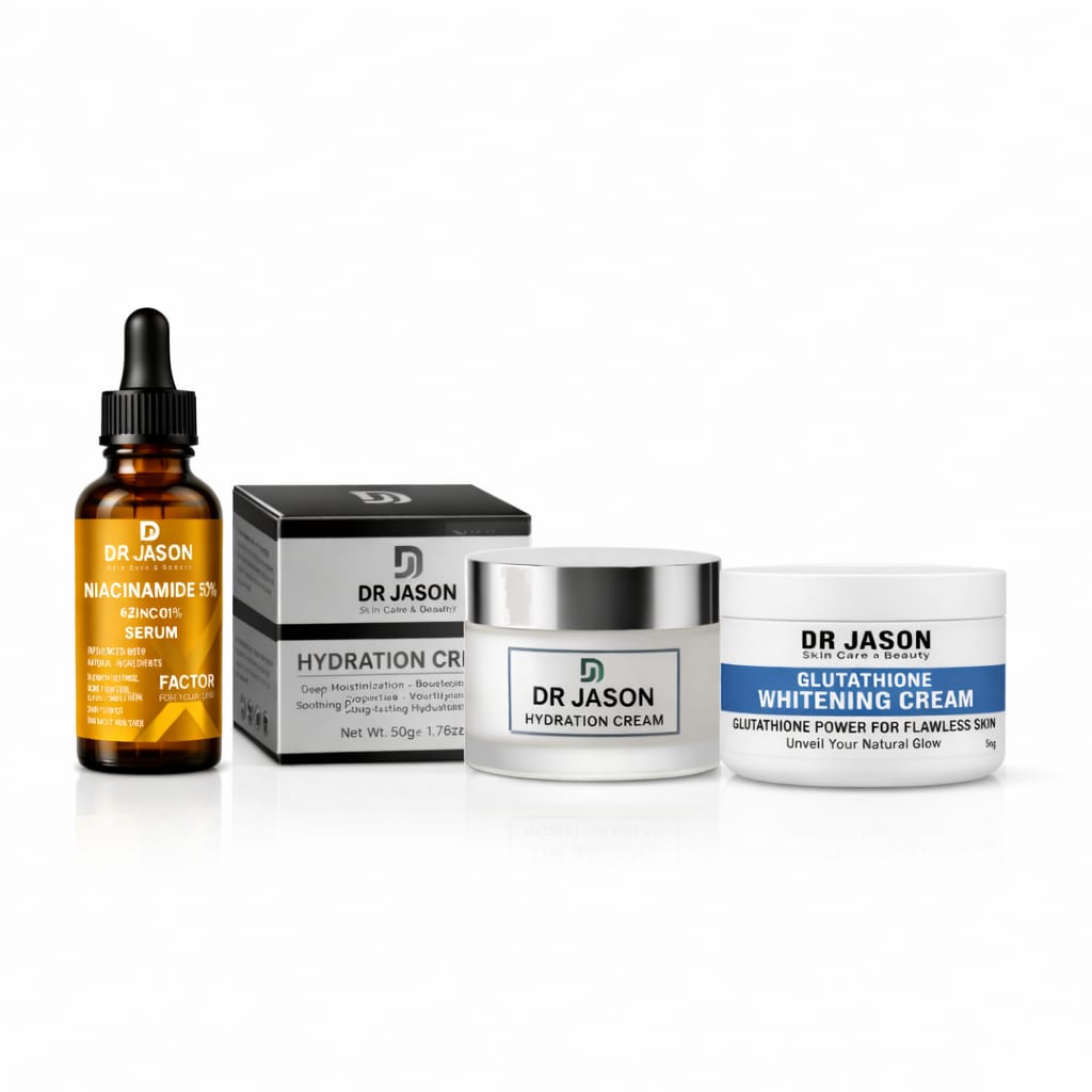 Dr Jason Night Repair Kit – Deep Hydration Cream, Niacinamide Serum & Glutathione Whitening Cream Night Skincare Set in Pakistan
